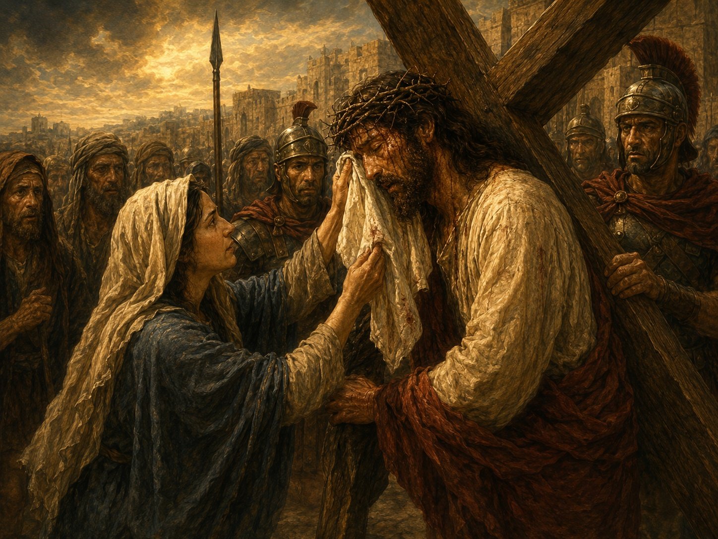 Veronica Wipes the Face of Jesus